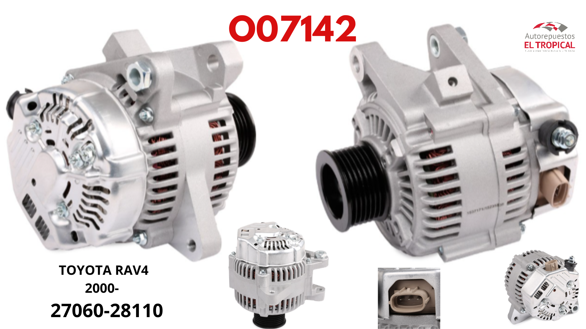 Alternador  REC.RAV4 00- 90A