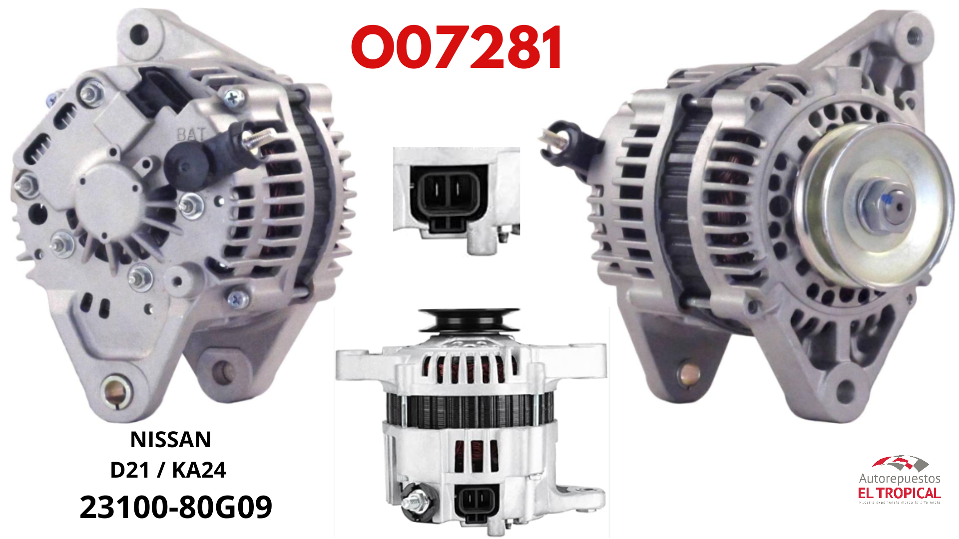Alternador  REC.D21 KA24 60A