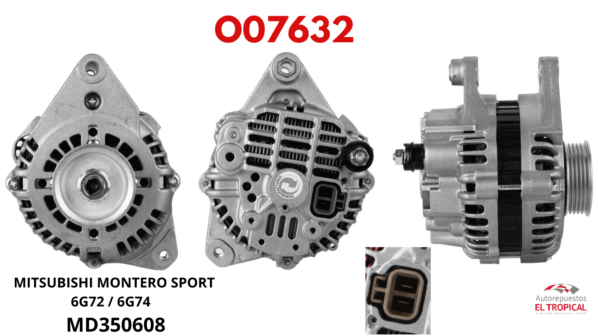 Alternador REC.M.SPORT 6G72/74 96-