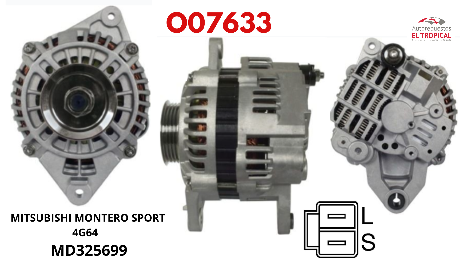 Alternador REC.MONTERO SPORT 4G64