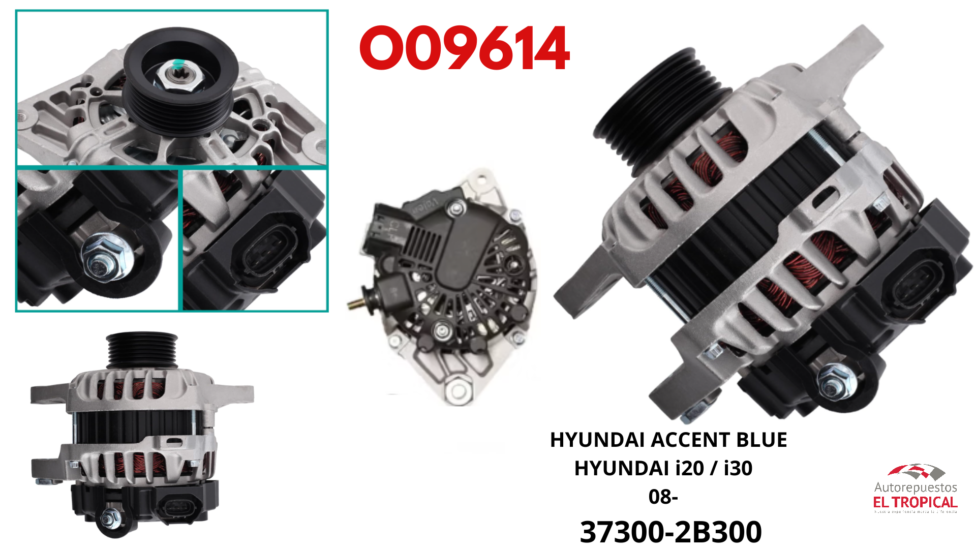 Alternador REC.ACCENT BLUE 10-,i30 07-