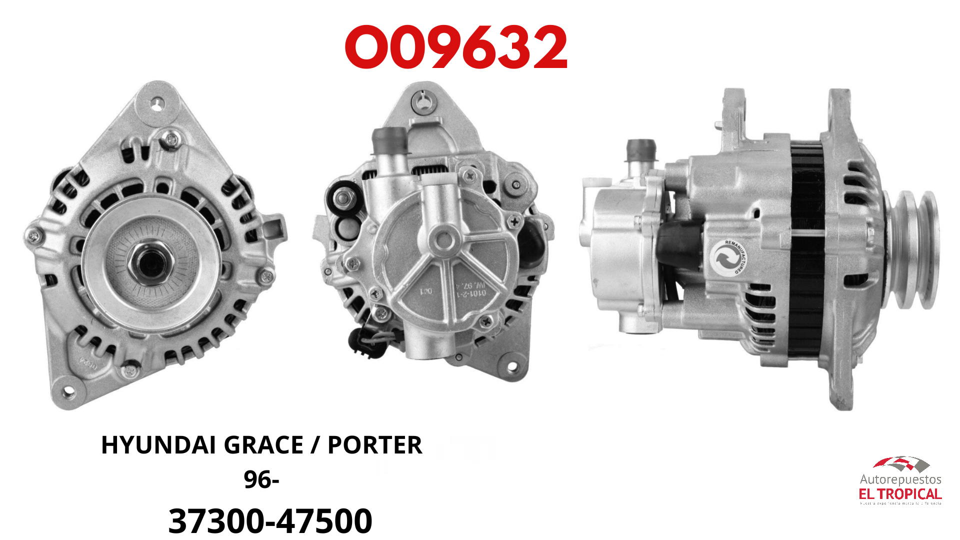 ALTERNADOR NUEVO GRACE 97-99 2-POLEA 75A