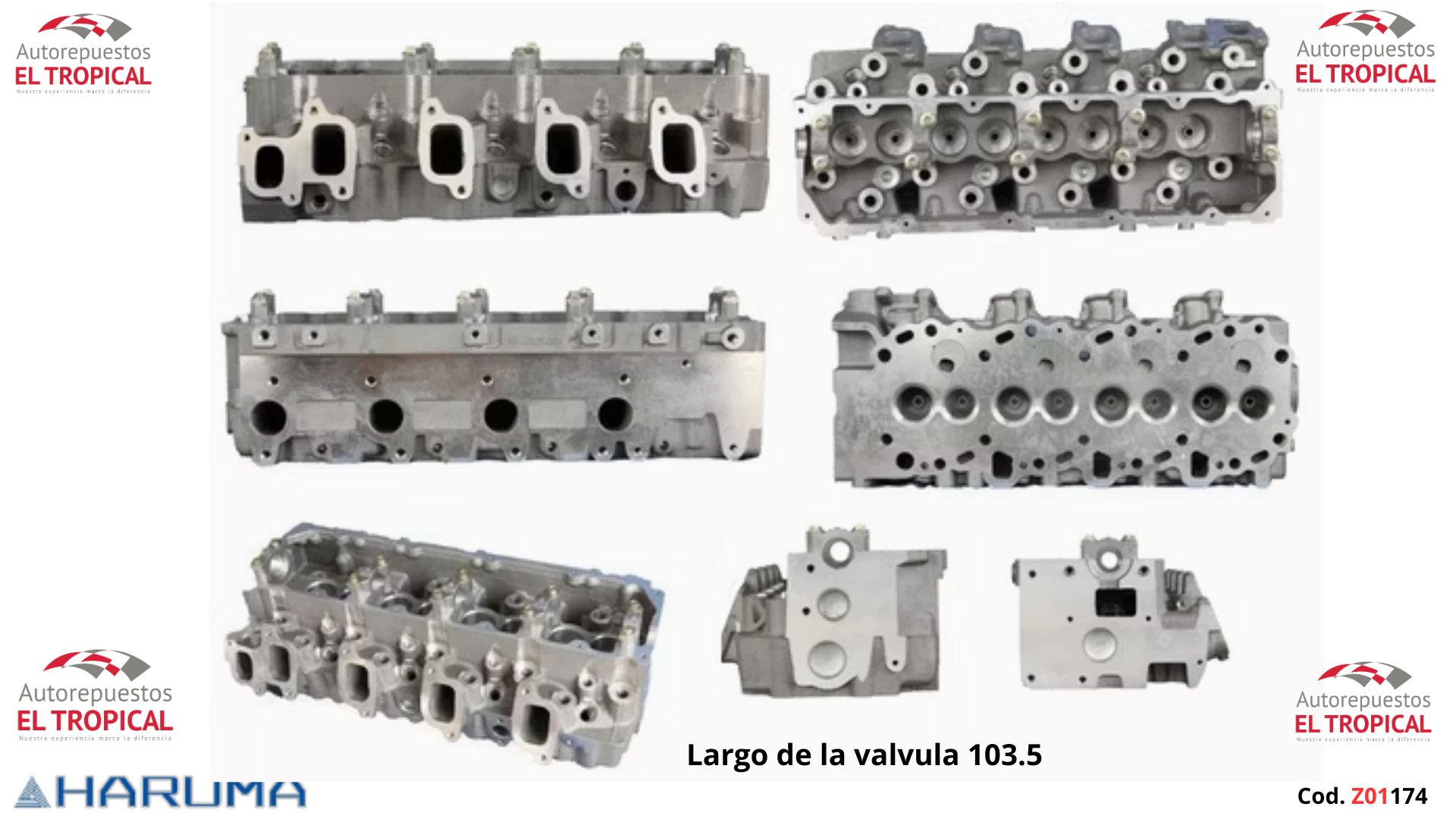 CABEZOTE 1KZ-T (103.5mm short valve)