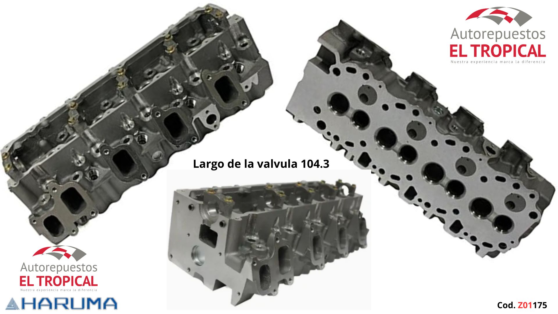 CABEZOTE 1KZ-TE (104.3mm long valve)