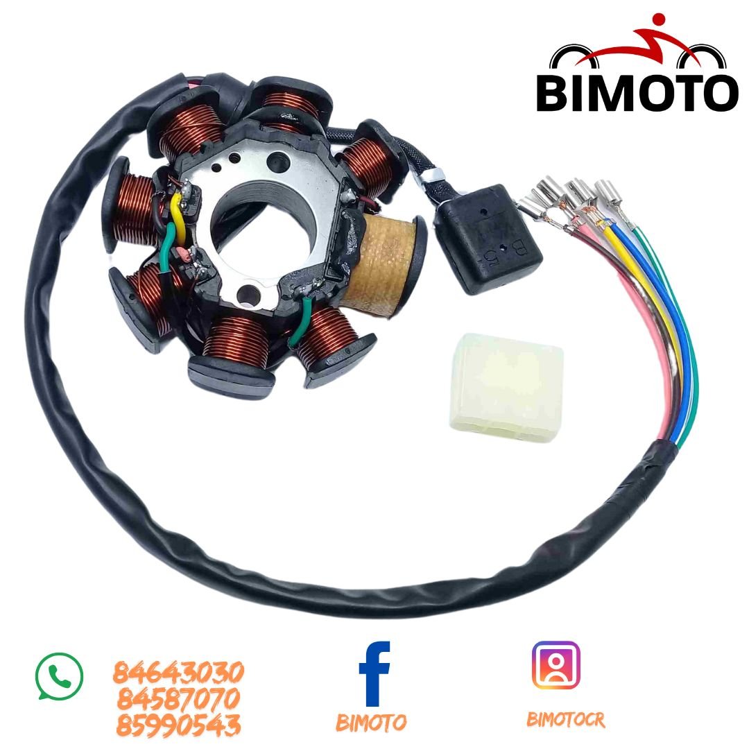 BOBINA GENERADORA HJ125-7/ZS150/FIRE150/GY200 63MM 7+1 3H ACT