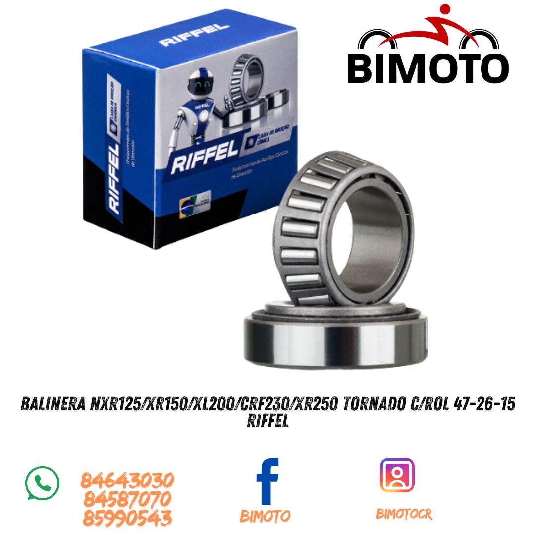 BALINERA NXR125/XR150/XL200/CRF230/XR250 TORNADO C/ROL 47-26-15 RIFFEL