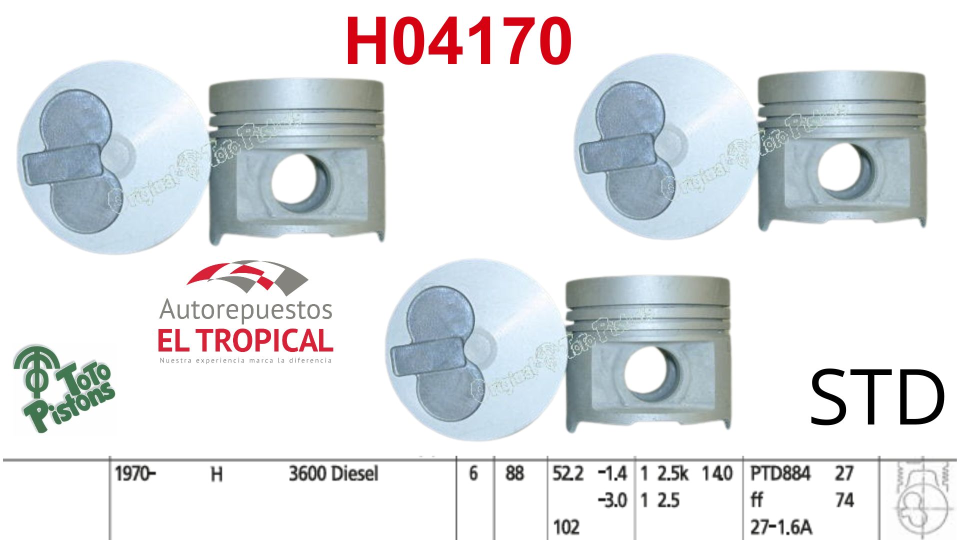 PISTONES STD H 3576CC