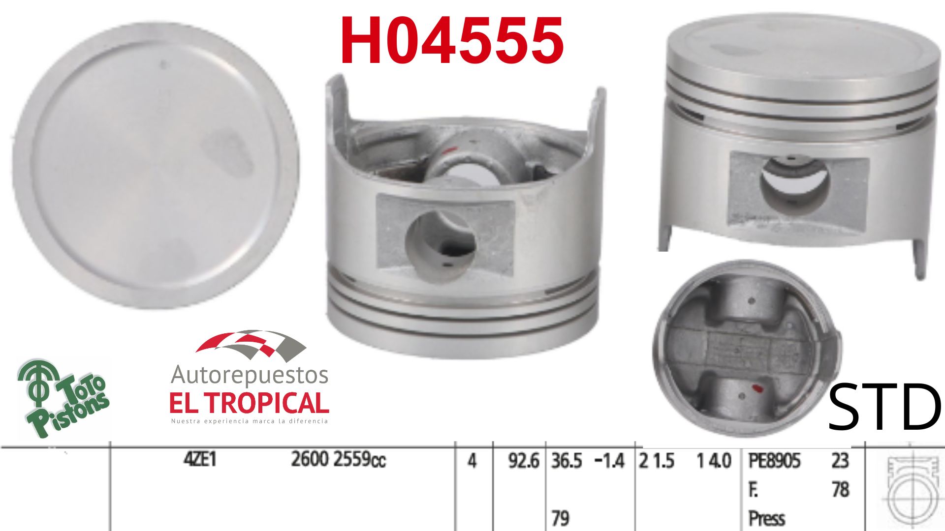 PISTONES STD 4ZE1- II TROOPER -93