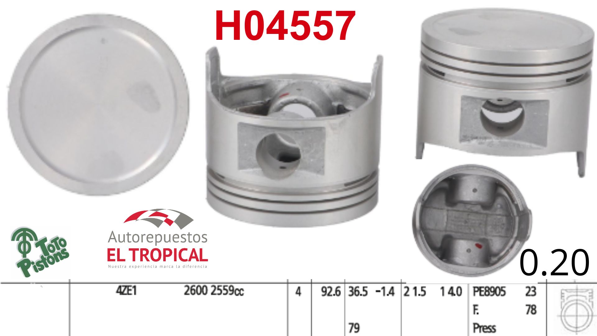 PISTONES 020 4ZE1- II TROOPER -93