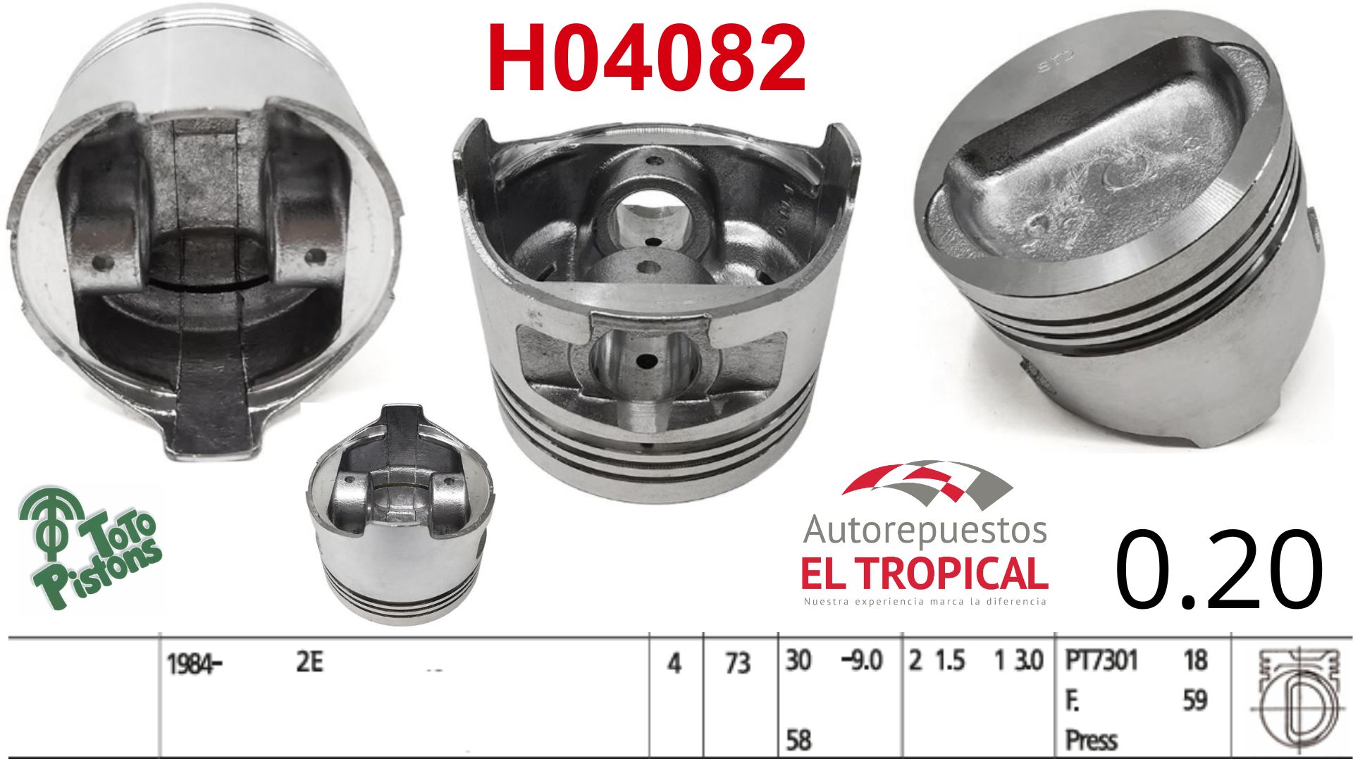 PISTONES 020 2E 84-