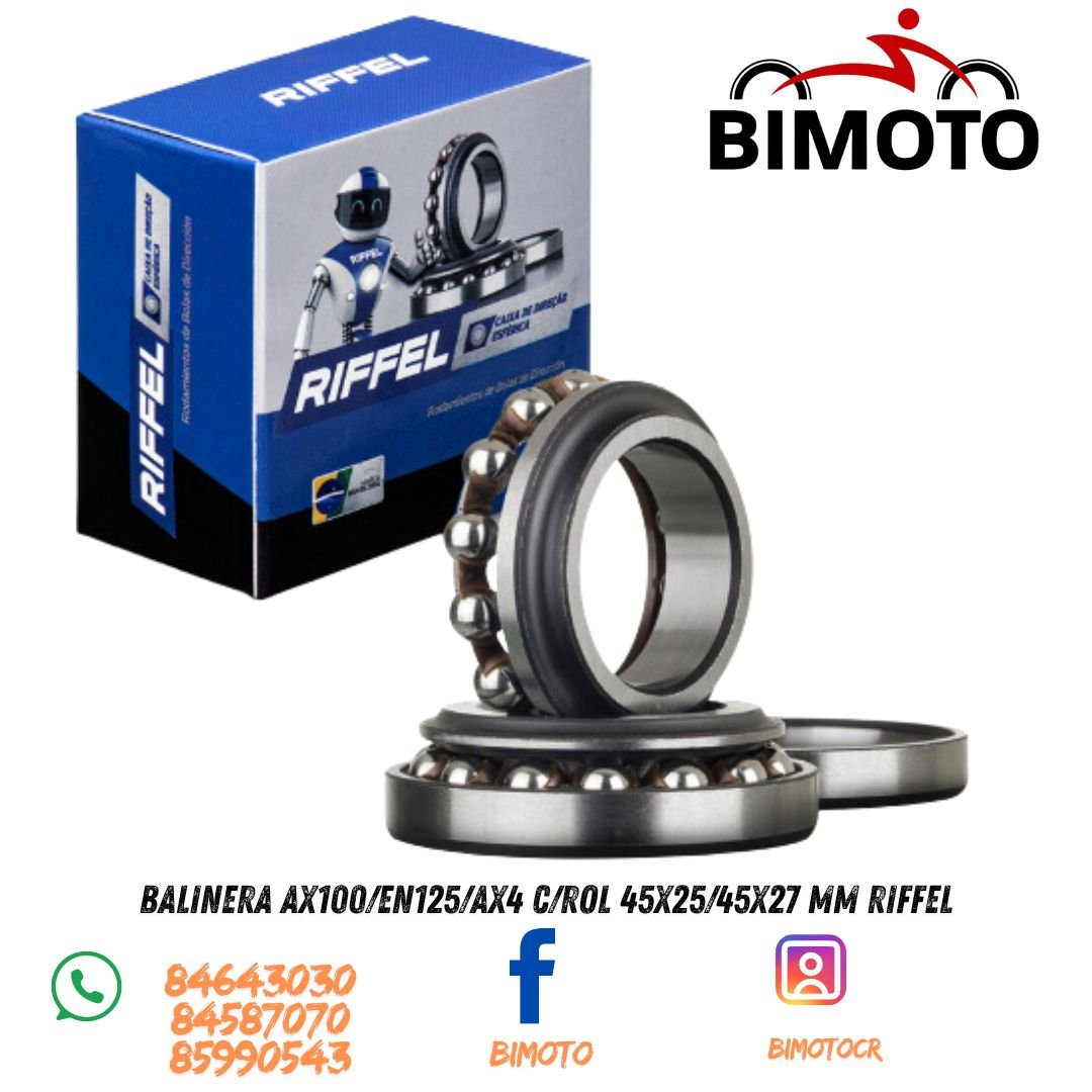 BALINERA AX100/EN125/AX4 C/ROL 45X25/45X27 MM RIFFEL