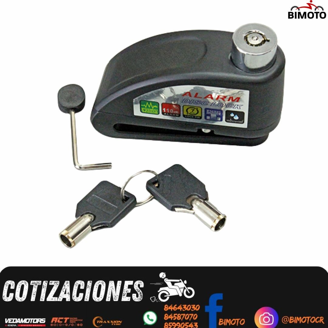 CANDADO P/MOTO C/ALARMA SIR