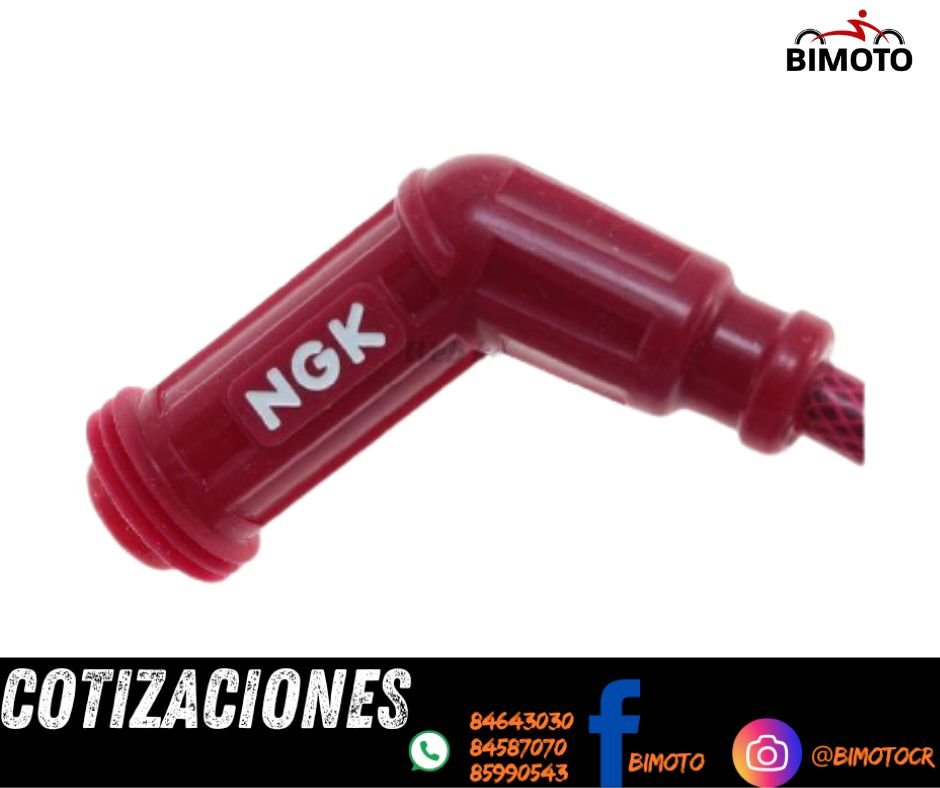 CABLE BOBINA RACING C/CHUPON CURVO 45 GRADOS NGK