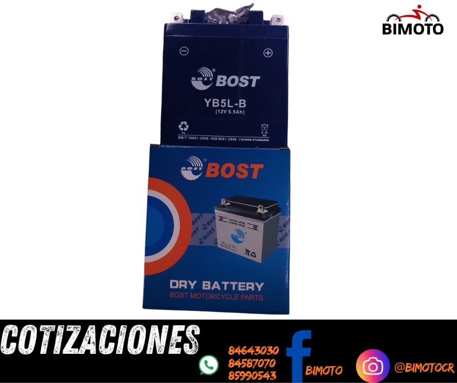 BATERIA YB5L-B YBR/XTZ GEL BOST