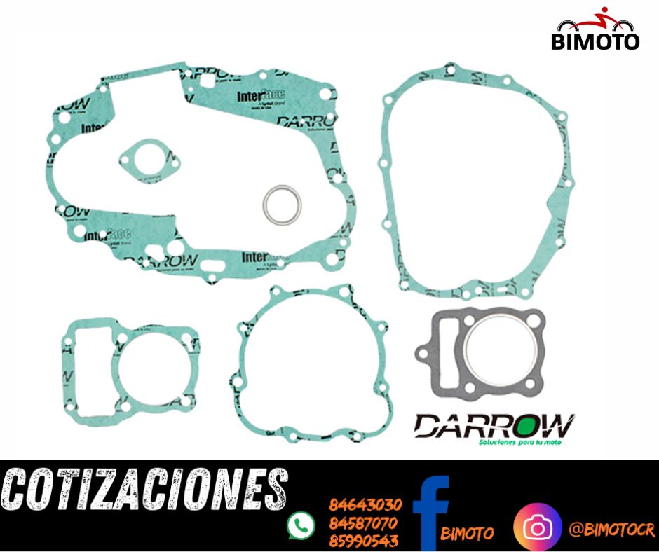 SET EMPAQUES COMPLETO YARA 200 VARILLa CONTRAPESA PEQUENA DARROW