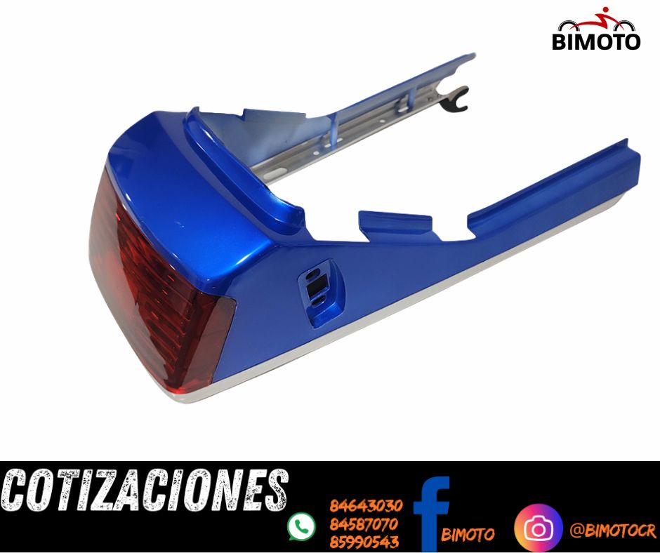 CARENADO CGL125 AZUL/ROJO/NEGRO C/STOP MARCO ALUMINIO
