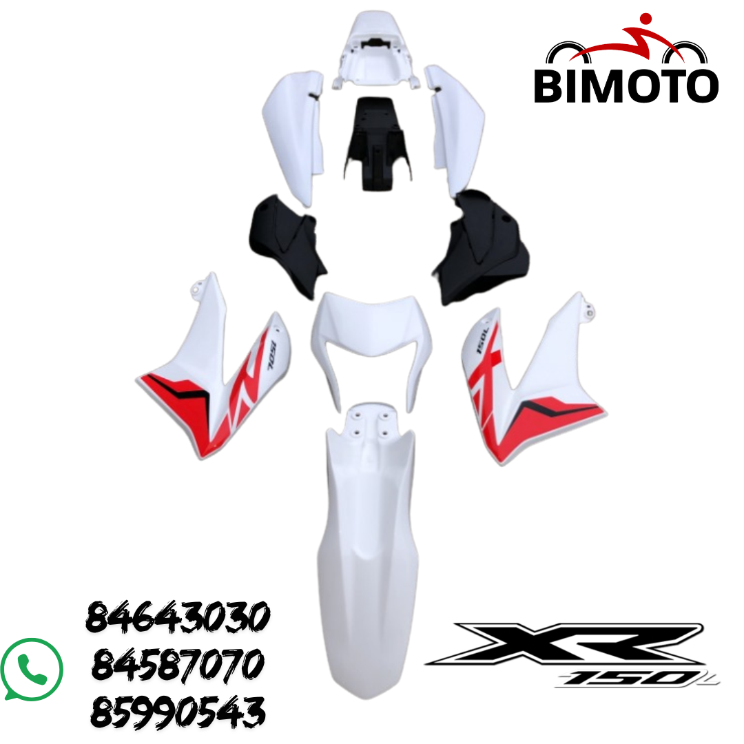 KIT PLASTICOS XR150L BLANCO ACT